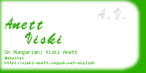 anett viski business card